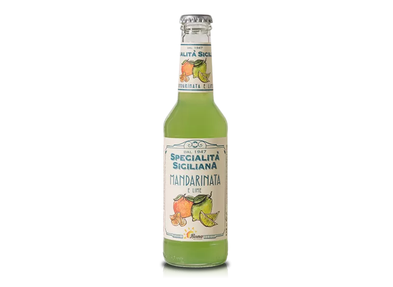 Mandarinata and Lime Juice - Premium Line Sicilian Specialty - Bibite Bona - Soft Drinks and Fruit Juices