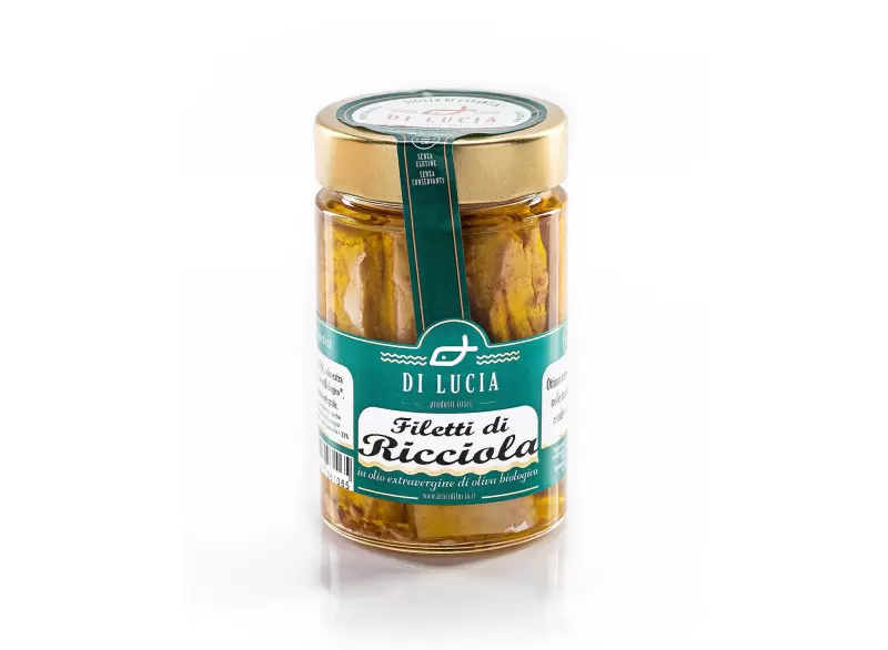 Amberjack Fillets in Organic Extra Virgin Olive Oil - Ittici di Lucia - Canned Fish