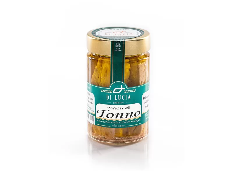 Filetti di Tonno in olio extravergine biologico di Ittici Di Lucia - Ittici di Lucia - Conserve di Pesce