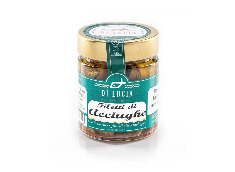 Anchovy Fillets in Organic Extra Virgin Olive Oil - Ittici di Lucia - Canned Fish