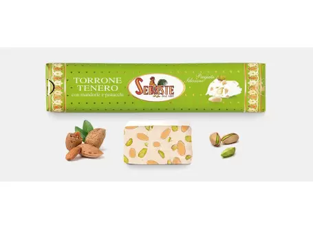 Soft Nougat with Almonds and Pistachios - Precious Line - Sebaste - Nougats