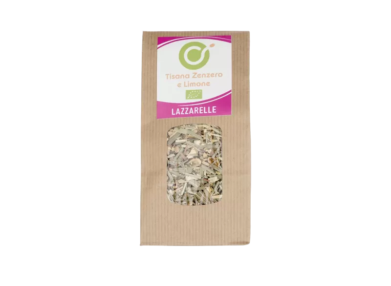 Organic Ginger and Lemon Herbal Tea - Cooperativa Lazzarelle - Tea, herbal teas and infusions