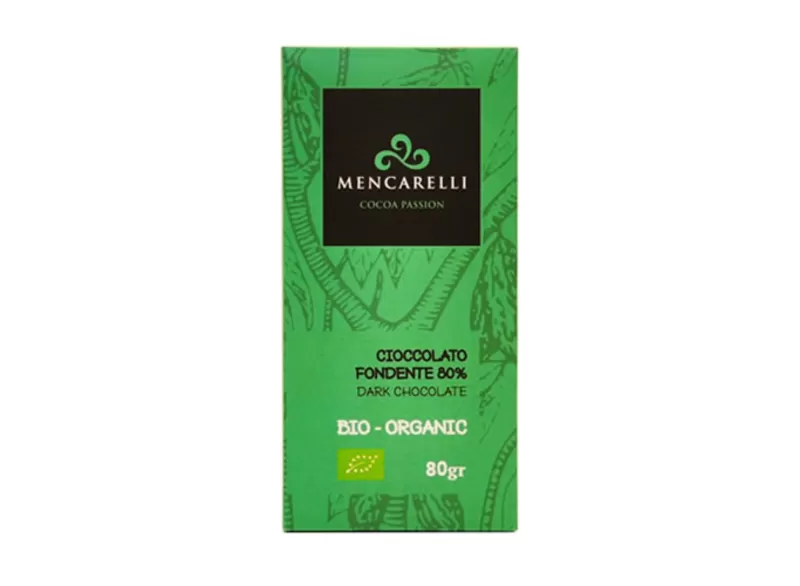 ORGANIC 80% DARK CHOCOLATE BAR - Mencarelli - Chocolate