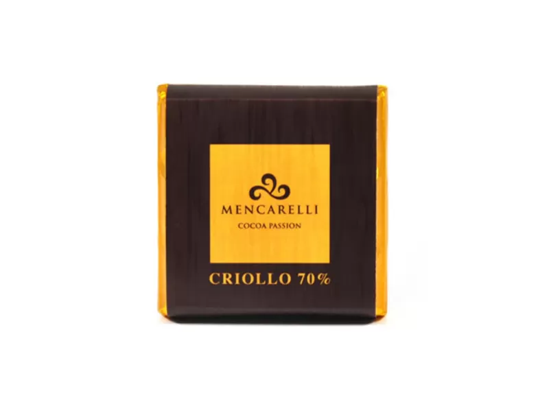 CHOCOLATE BAR 50g - DARK "CRIOLLO" 70% - Mencarelli - Chocolate