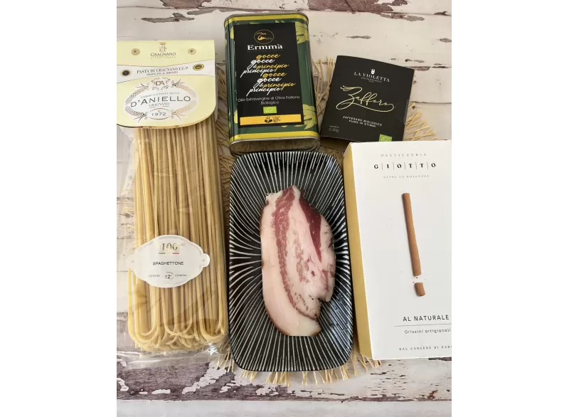 Box Ricetta: Spaghettone allo Zafferano e Guanciale con Grissini di...