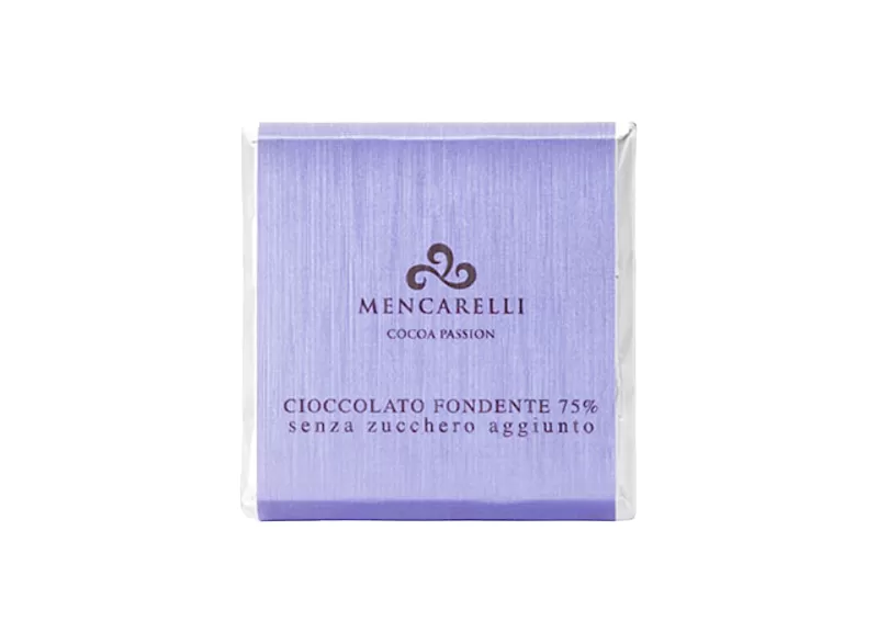 Tavoletta Cioccolato 50g Fondente senza zucchero 75% di Mencarelli ...