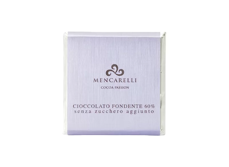 Tavoletta Cioccolato 50g Fond. senza zucchero 60% di Mencarelli | S...