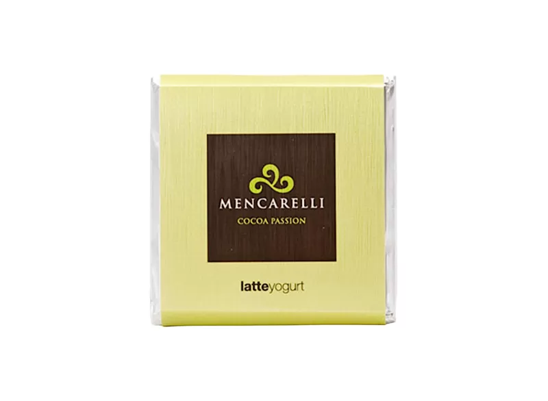 50g Milk and Yogurt Chocolate Bar by Mencarelli | StoreItaly.org