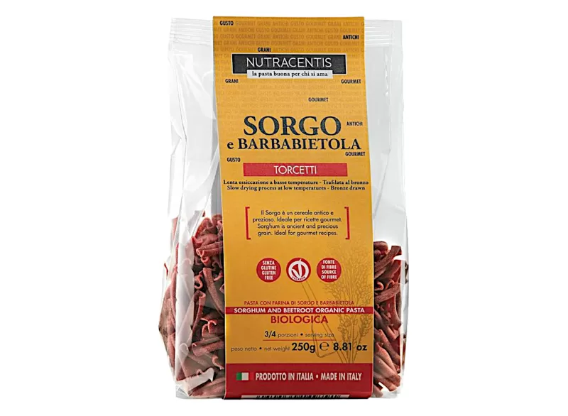 Torcetti Sorghum and Beetroot - 10 packs by Pasta Natura Gluten Fr...