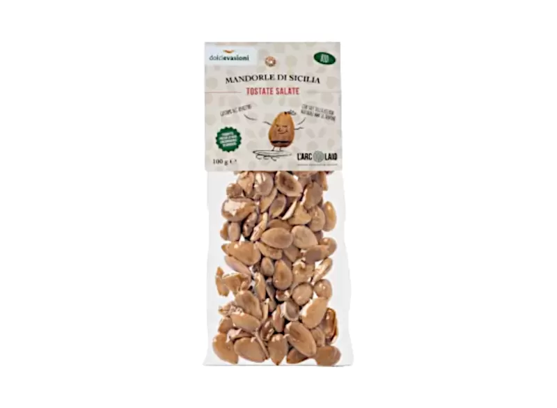 Organic Salted Roasted Sicilian Almonds by L'Arcolaio cooperativa ...