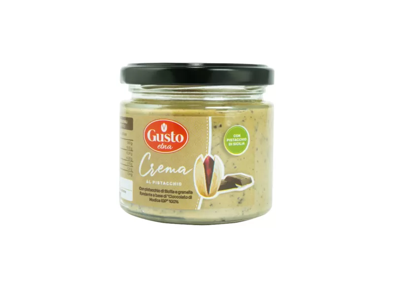 Crema al pistacchio con Pistacchio di Sicilia e granella fondente a...