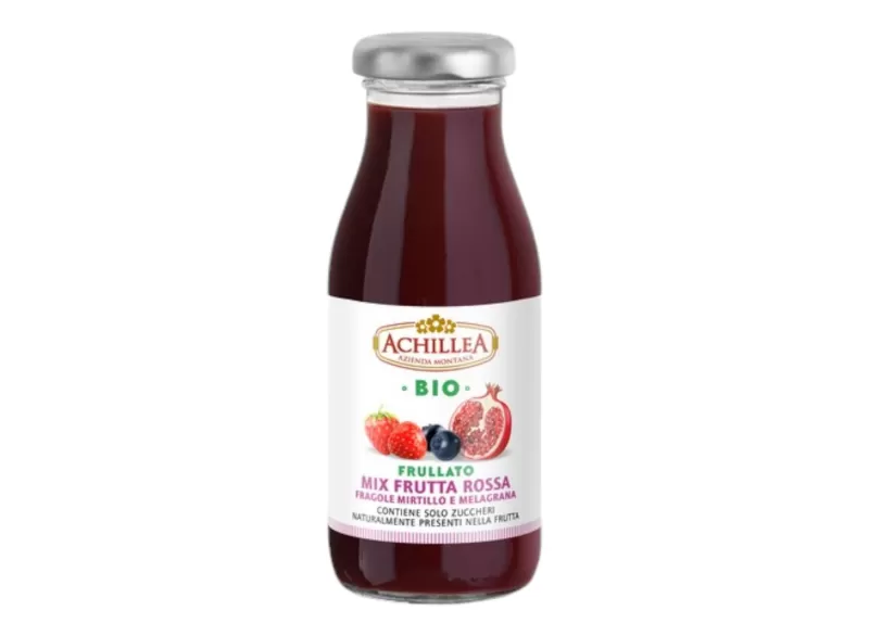 Frullato Rosso Melagrana Fragola e Mirtillo Bio - 20cl di Achillea ...