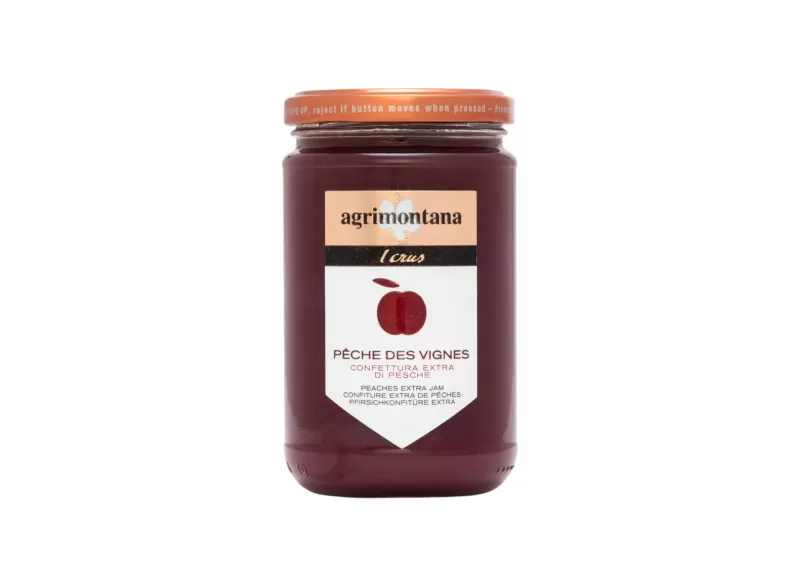 Extra Jam made with Pêche De Vigne peaches -340g by Agrimontana | ...